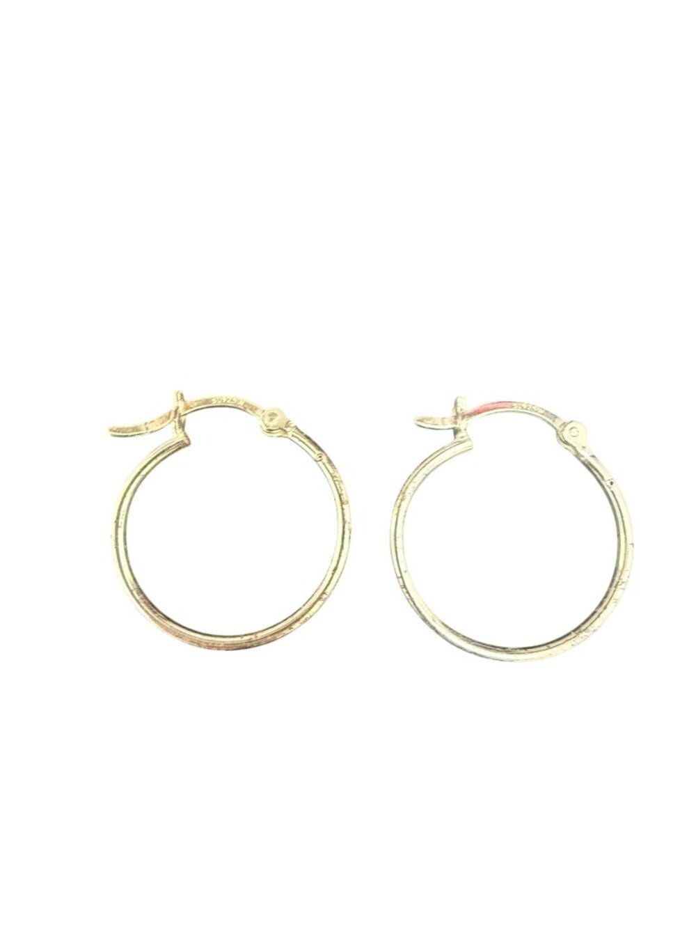 SU Earrings Classic Hoop Smooth Minimalist Sterling Silver 0.5 inch diameter